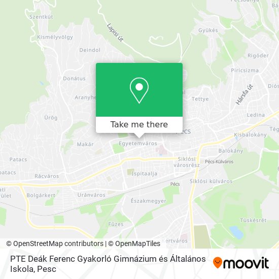 PTE Deák Ferenc Gyakorló Gimnázium és Általános Iskola map