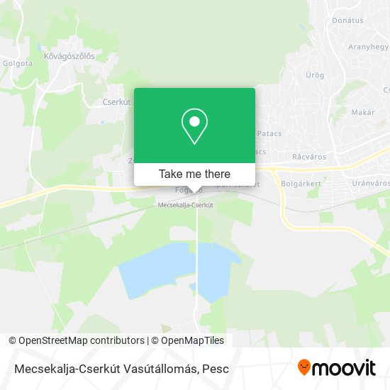 Mecsekalja-Cserkút Vasútállomás map
