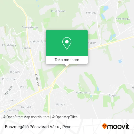 Buszmegálló,Pécsvárad Vár u. map