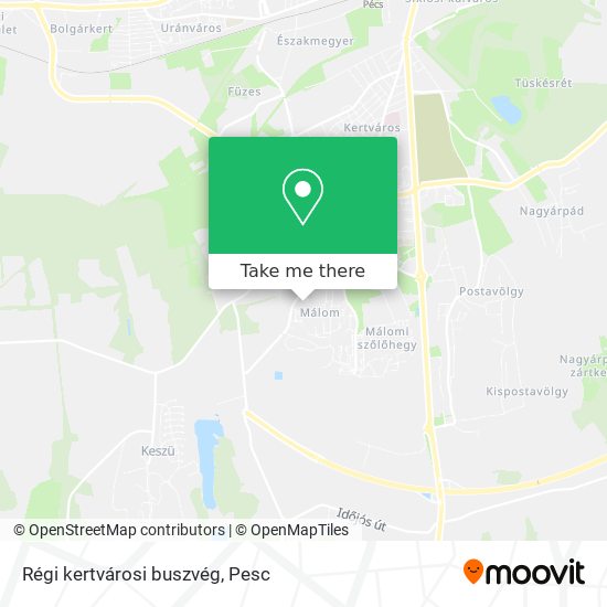 Régi kertvárosi buszvég map