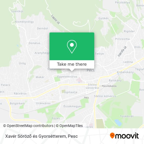 Xavér Söröző és Gyorsétterem map