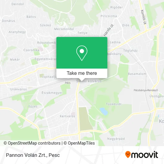 Pannon Volán Zrt. map