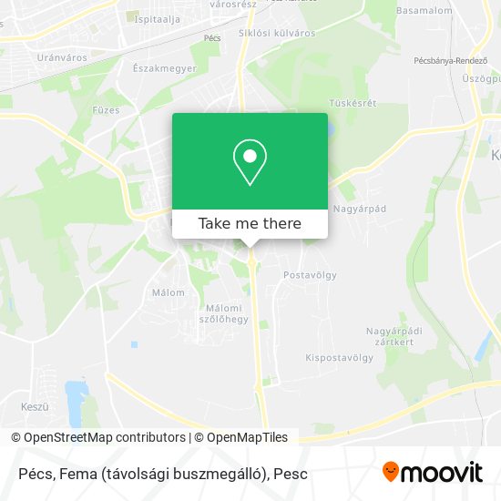 Pécs, Fema (távolsági buszmegálló) map