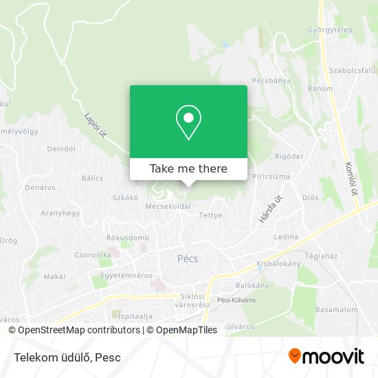 Telekom üdülő map