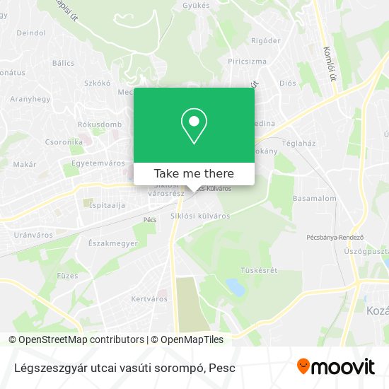 Légszeszgyár utcai vasúti sorompó map