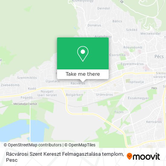 Rácvárosi Szent Kereszt Felmagasztalása templom map