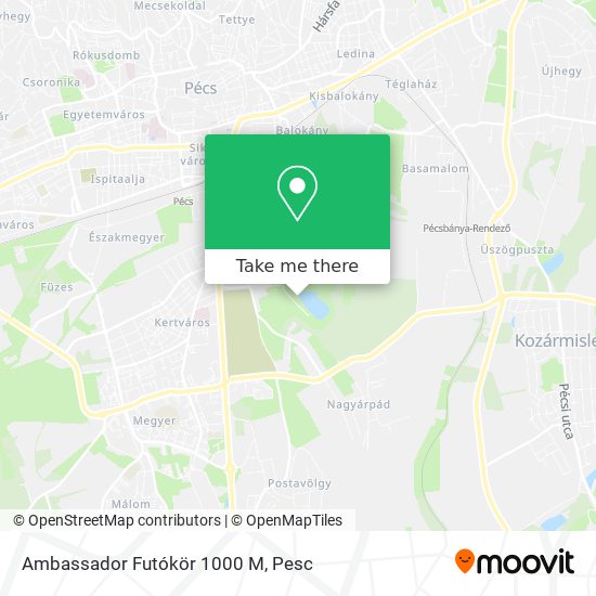 Ambassador Futókör 1000 M map