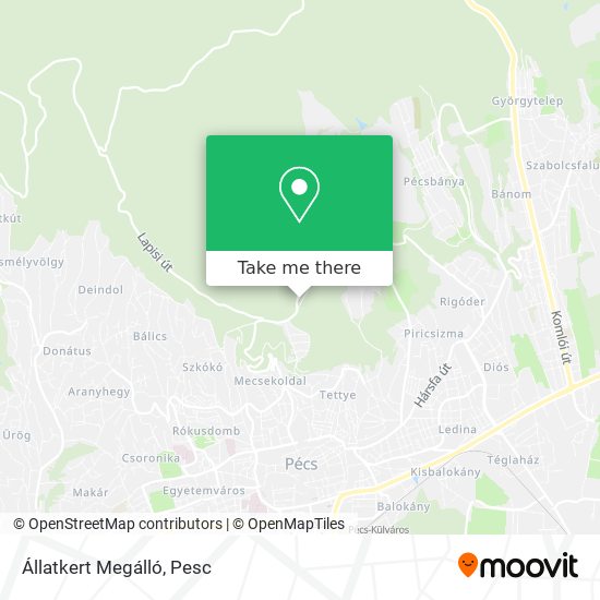 Állatkert Megálló map