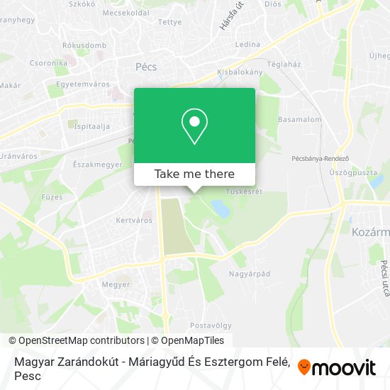 Magyar Zarándokút - Máriagyűd És Esztergom Felé map