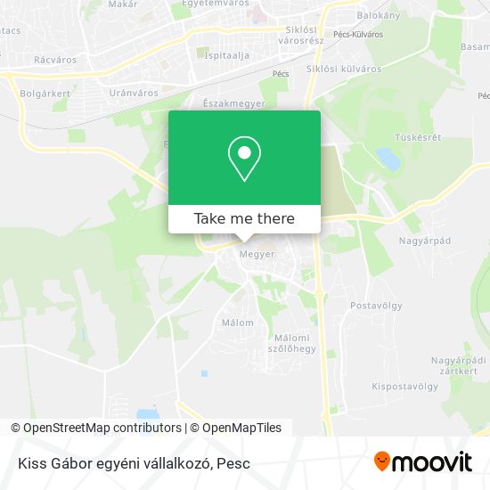 Kiss Gábor egyéni vállalkozó map