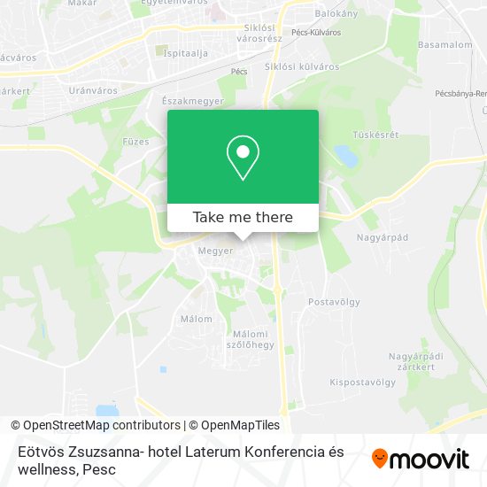 Eötvös Zsuzsanna- hotel Laterum Konferencia és wellness map