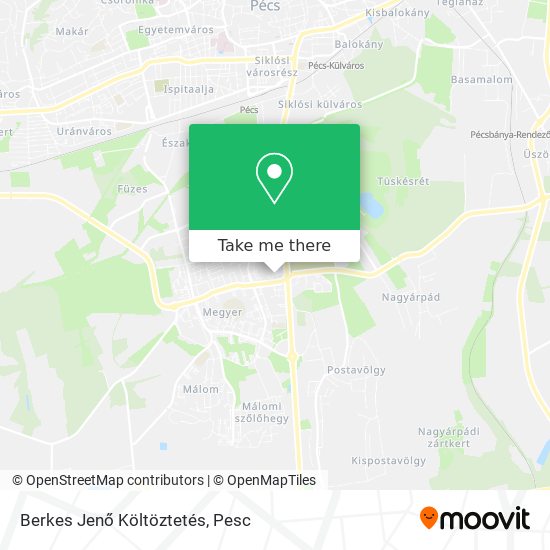 Berkes Jenő Költöztetés map