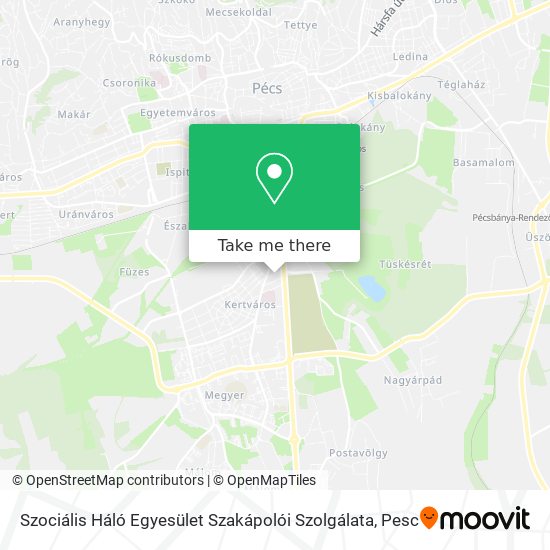 Szociális Háló Egyesület Szakápolói Szolgálata map