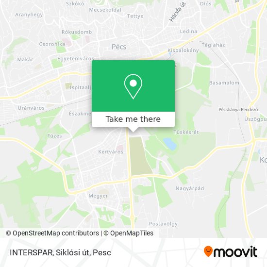 INTERSPAR, Siklósi út map