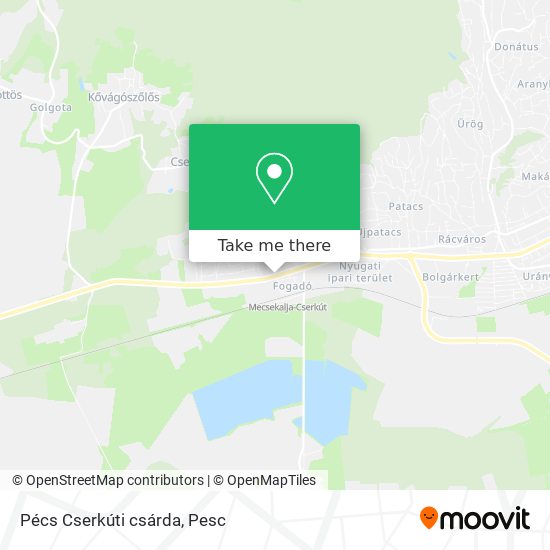 Pécs Cserkúti csárda map