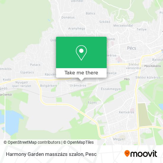 Harmony Garden masszázs szalon map