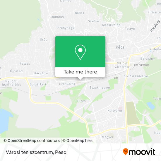 Városi teniszcentrum map