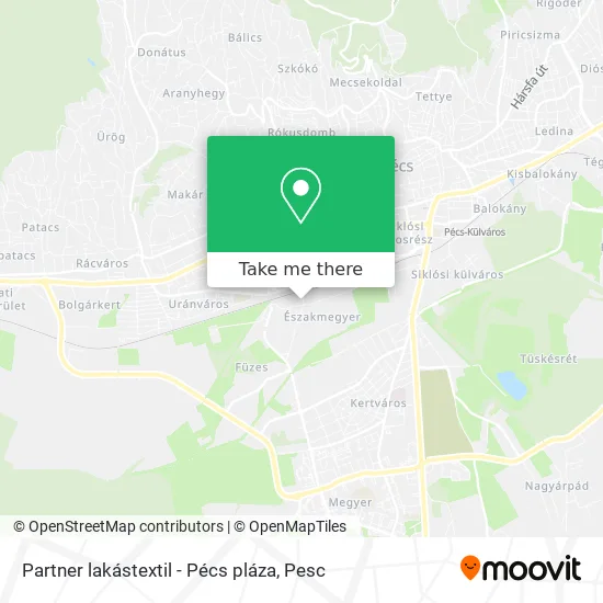 Partner lakástextil - Pécs pláza map