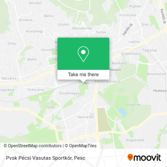Pvsk Pécsi Vasutas Sportkör map