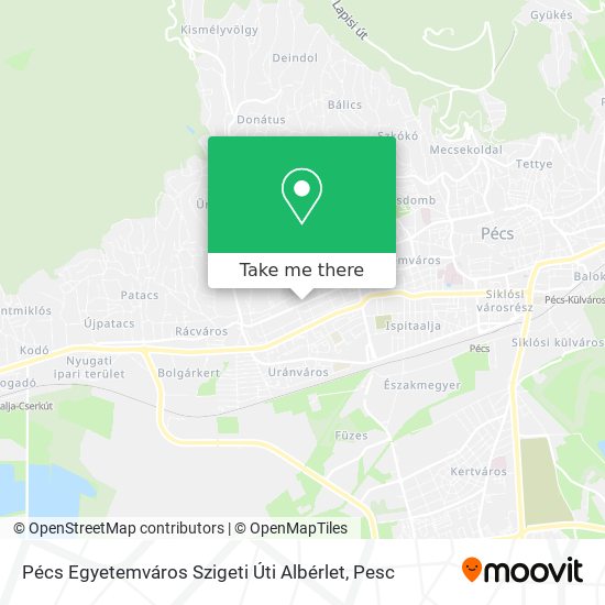 Pécs Egyetemváros Szigeti Úti Albérlet map