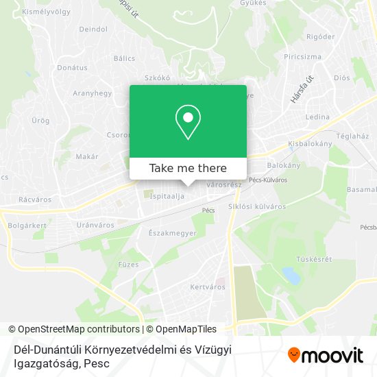 Dél-Dunántúli Környezetvédelmi és Vízügyi Igazgatóság map