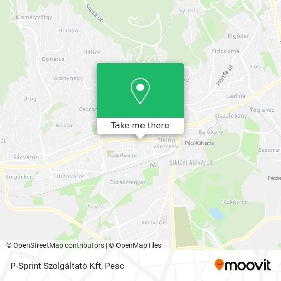 P-Sprint Szolgáltató Kft map