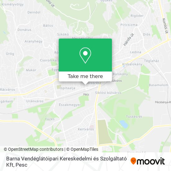 Barna Vendéglátóipari Kereskedelmi és Szolgáltató Kft map