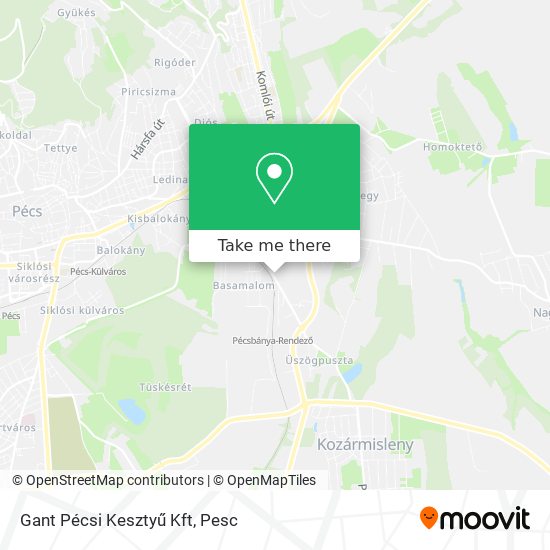 Gant Pécsi Kesztyű Kft map