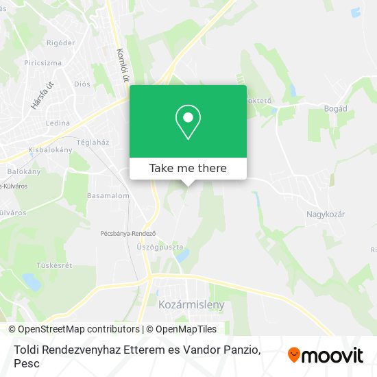 Toldi Rendezvenyhaz Etterem es Vandor Panzio map