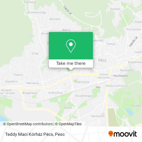 Teddy Maci Kórház Pécs map