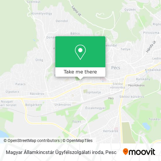 Magyar Államkincstár Ügyfélszolgálati iroda map