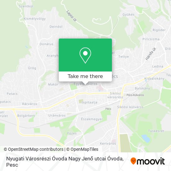 Nyugati Városrészi Óvoda Nagy Jenő utcai Óvoda map