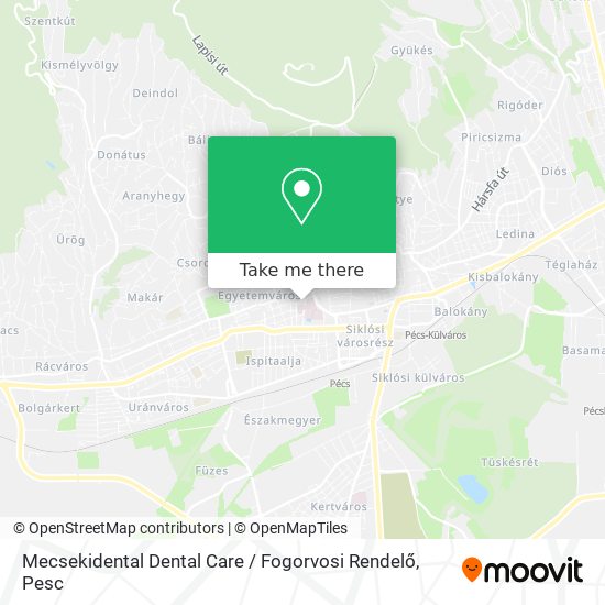 Mecsekidental Dental Care / Fogorvosi Rendelő map