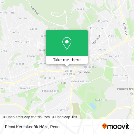 Pécsi Kereskedők Háza map
