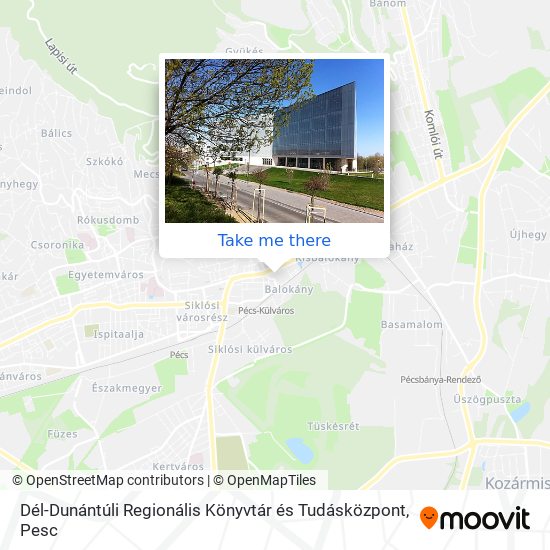Dél-Dunántúli Regionális Könyvtár és Tudásközpont map