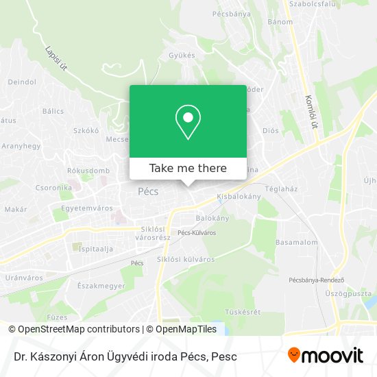 Dr. Kászonyi Áron Ügyvédi iroda Pécs map