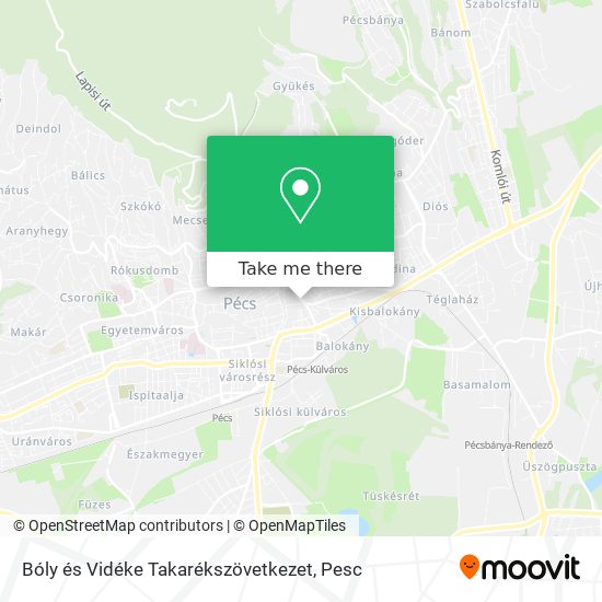 Bóly és Vidéke Takarékszövetkezet map