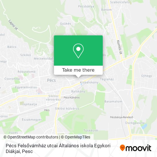 Pécs Felsővámház utcai Általános iskola Egykori Diákjai map