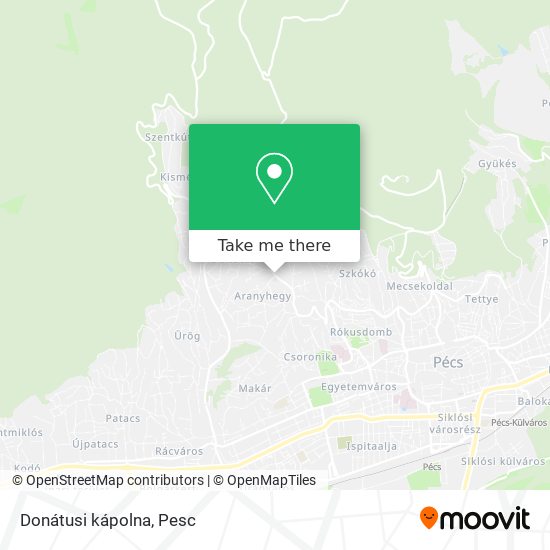 Donátusi kápolna map