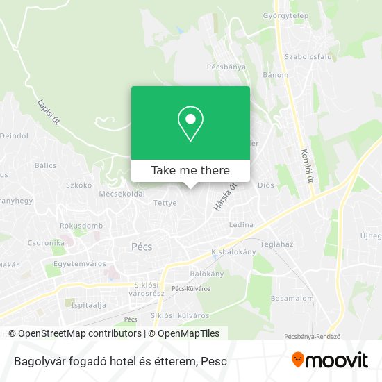 Bagolyvár fogadó hotel és étterem map