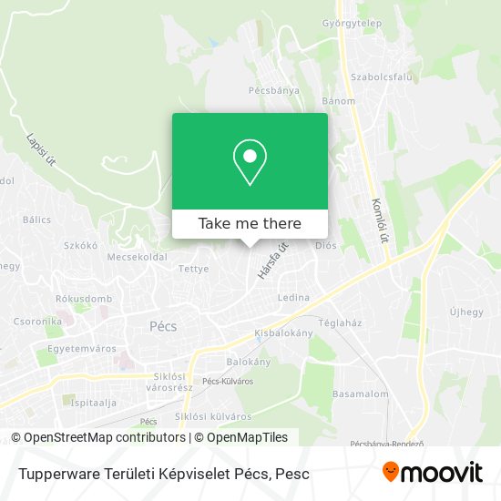 Tupperware Területi Képviselet Pécs map