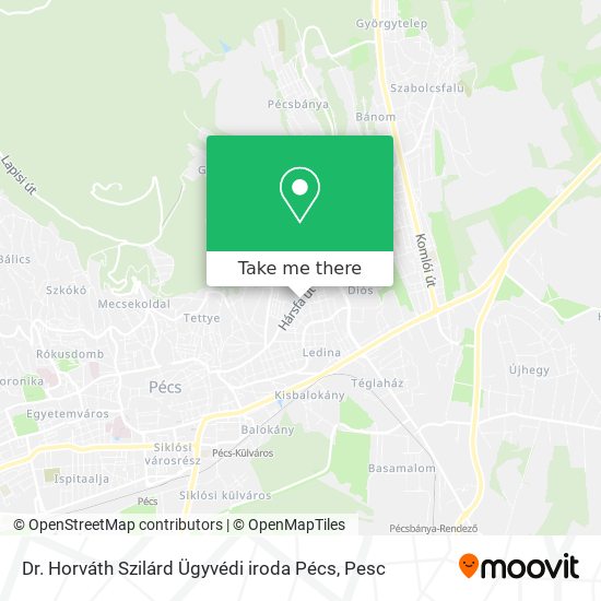 Dr. Horváth Szilárd Ügyvédi iroda Pécs map