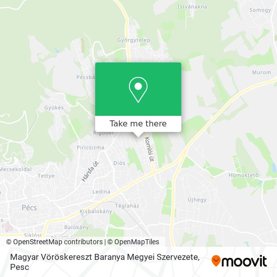 Magyar Vöröskereszt Baranya Megyei Szervezete map