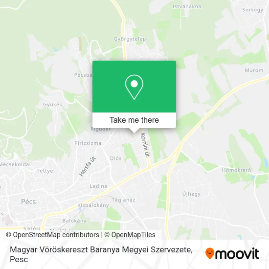 Magyar Vöröskereszt Baranya Megyei Szervezete map