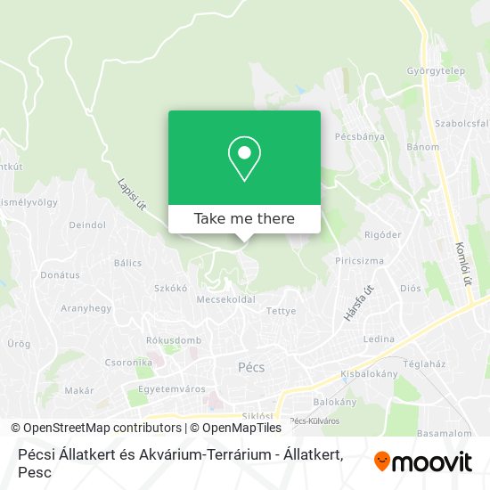 Pécsi Állatkert és Akvárium-Terrárium - Állatkert map