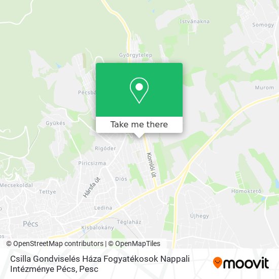 Csilla Gondviselés Háza Fogyatékosok Nappali Intézménye Pécs map