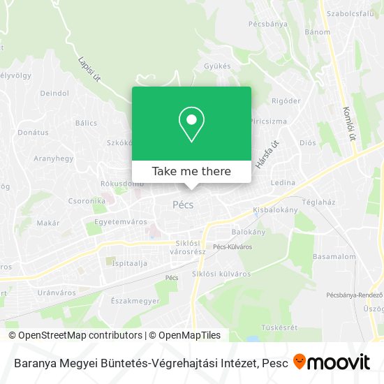 Baranya Megyei Büntetés-Végrehajtási Intézet map