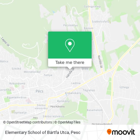 Elementary School of Bártfa Utca map