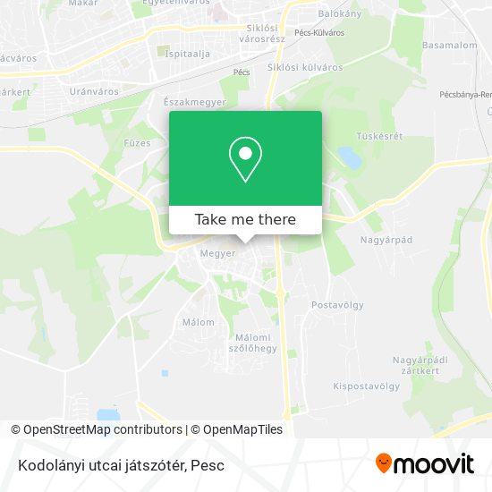 Kodolányi utcai játszótér map