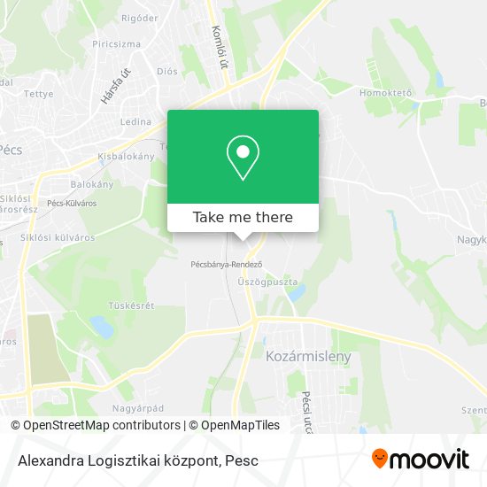 Alexandra Logisztikai központ map